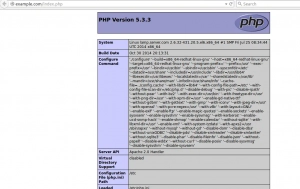 PHP info preview on LAMP server