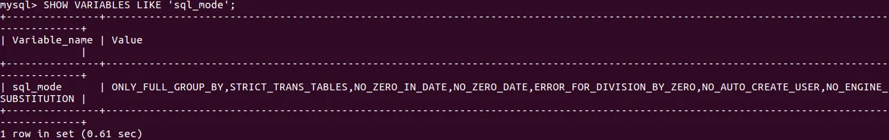 turn off strict sql_mode on a linux server