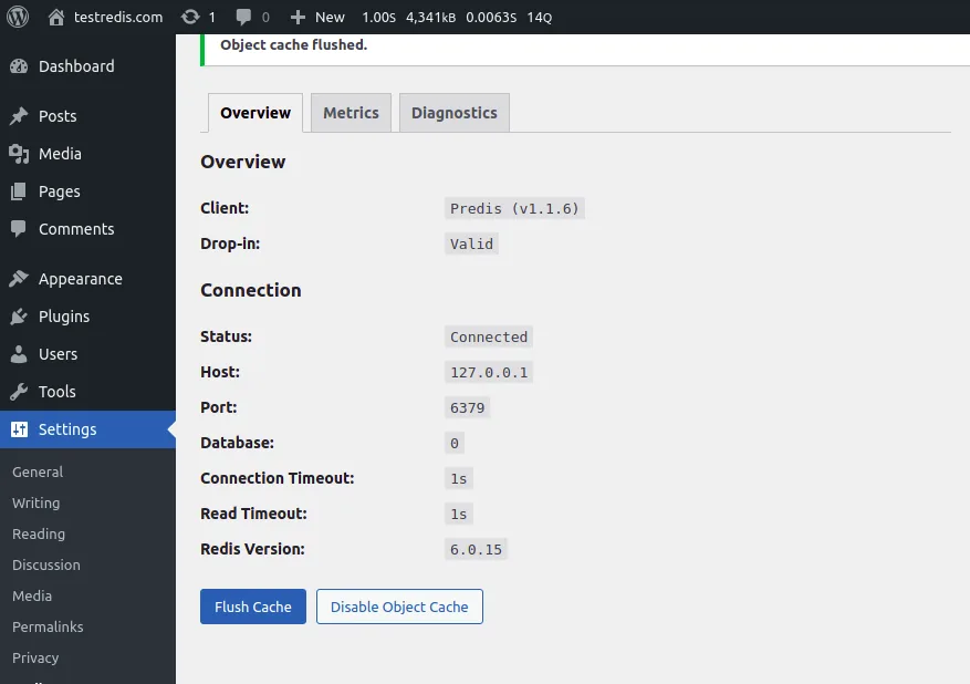 How to Setup redis on wordpress with docker for High Performance. server administration guide