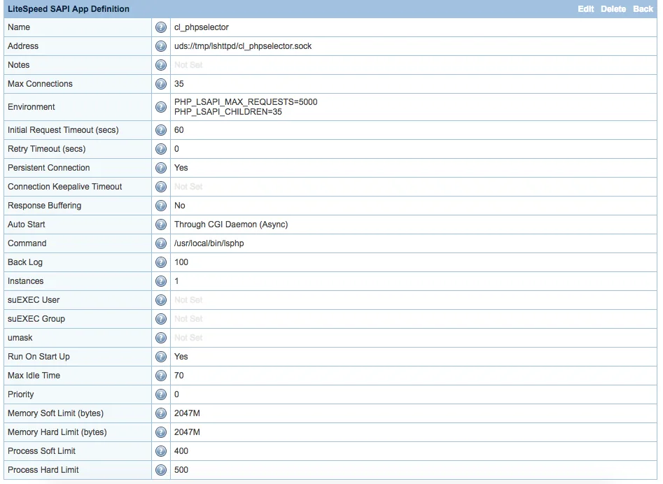 Multiple php selector on cloudlinux