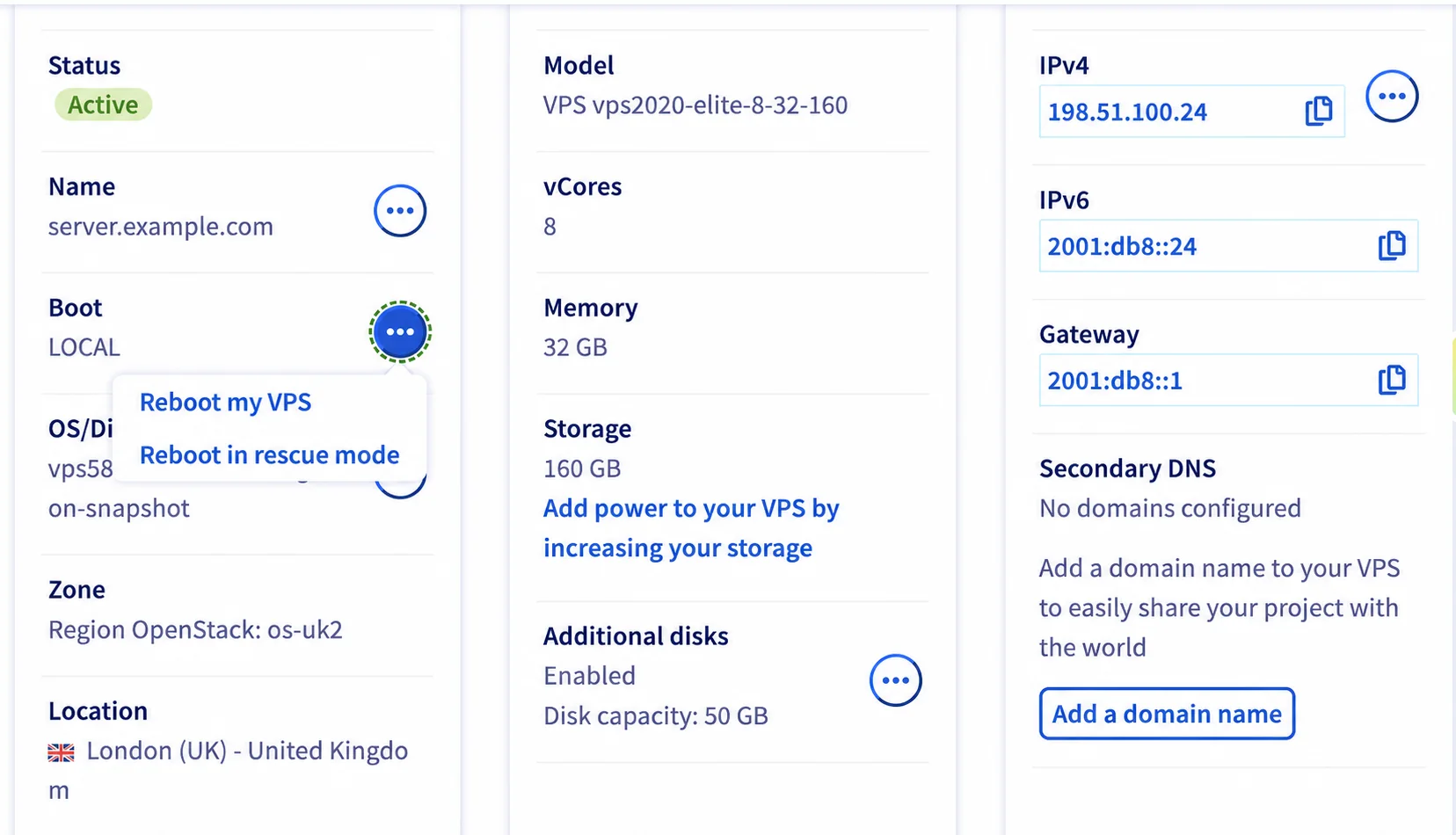 OVH VPS rescue mode recovery