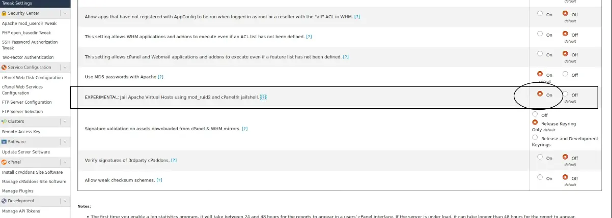 cpanel whm set e-mail identity on registration